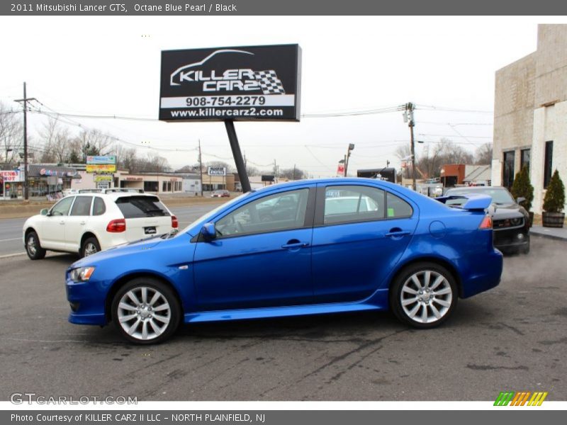 Octane Blue Pearl / Black 2011 Mitsubishi Lancer GTS
