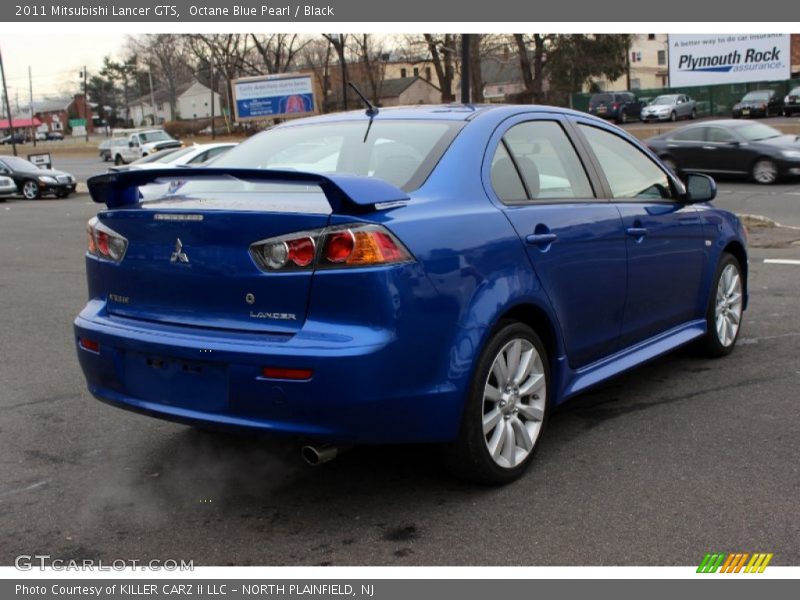 Octane Blue Pearl / Black 2011 Mitsubishi Lancer GTS
