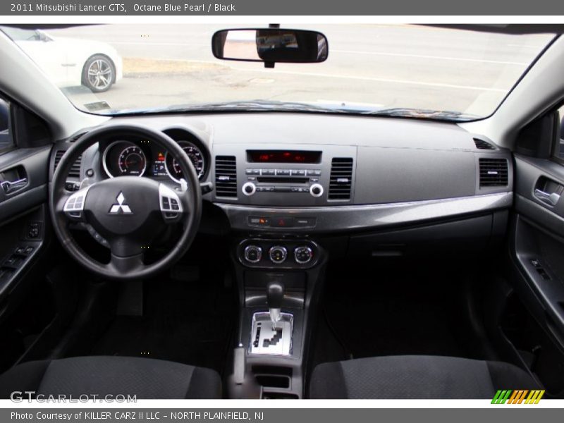 Octane Blue Pearl / Black 2011 Mitsubishi Lancer GTS