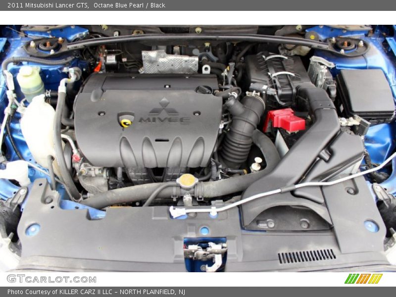 Octane Blue Pearl / Black 2011 Mitsubishi Lancer GTS