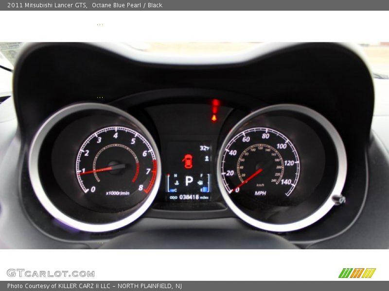 Octane Blue Pearl / Black 2011 Mitsubishi Lancer GTS
