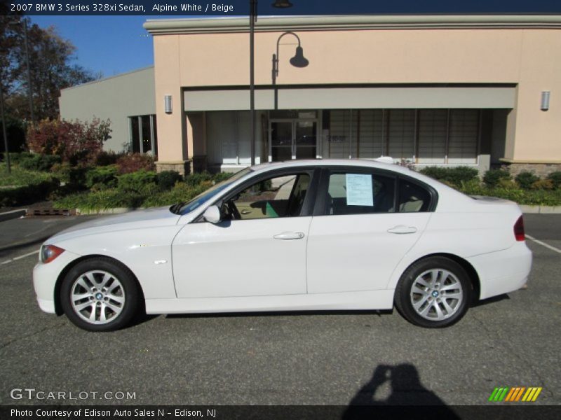 Alpine White / Beige 2007 BMW 3 Series 328xi Sedan