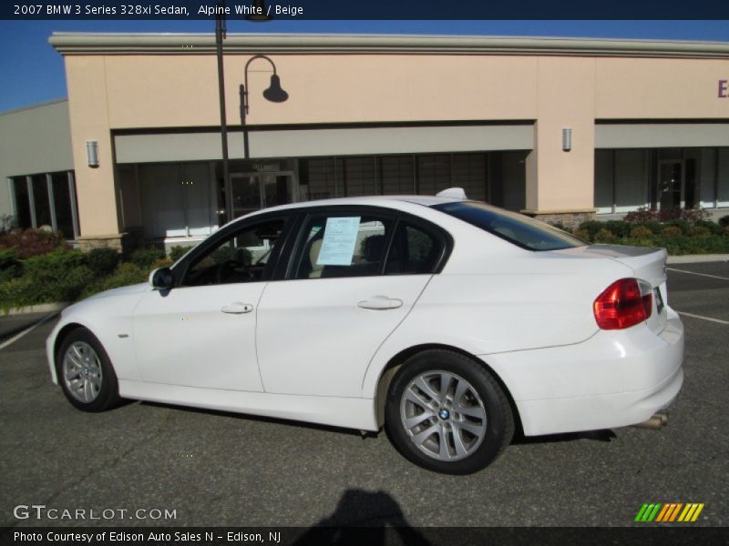 Alpine White / Beige 2007 BMW 3 Series 328xi Sedan