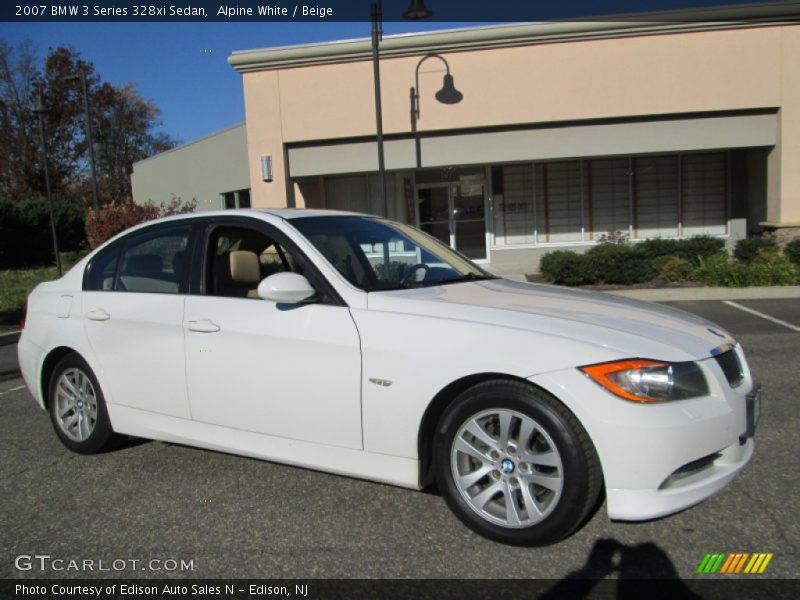 Alpine White / Beige 2007 BMW 3 Series 328xi Sedan