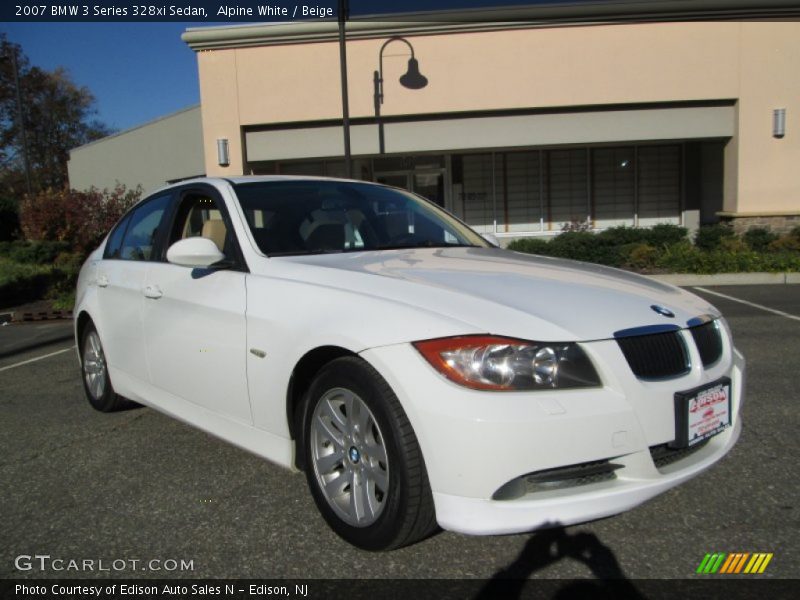 Alpine White / Beige 2007 BMW 3 Series 328xi Sedan