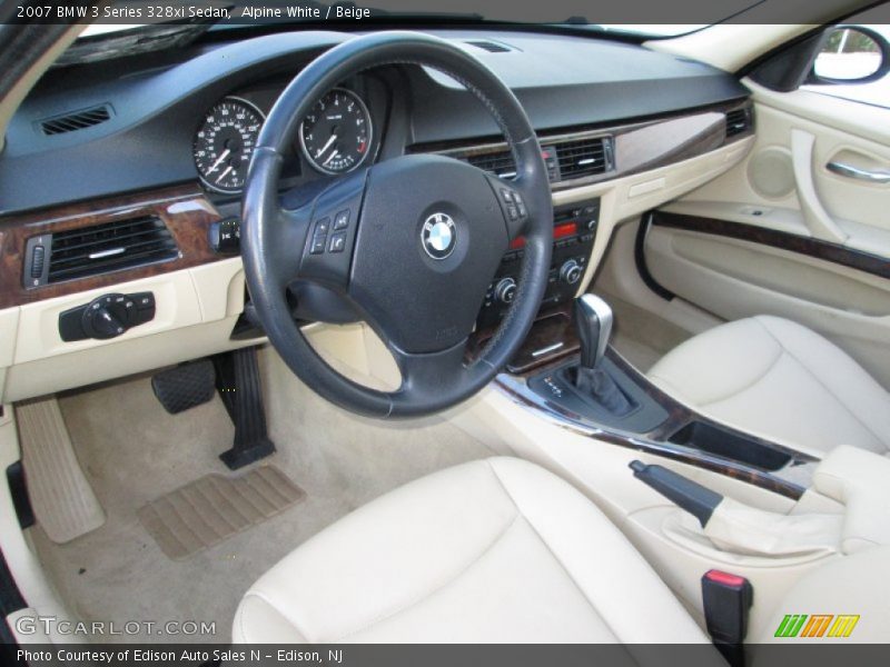 Alpine White / Beige 2007 BMW 3 Series 328xi Sedan