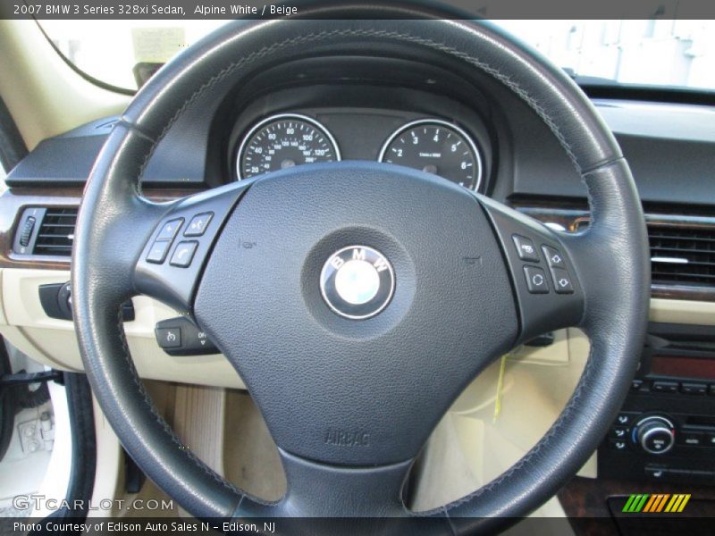 Alpine White / Beige 2007 BMW 3 Series 328xi Sedan