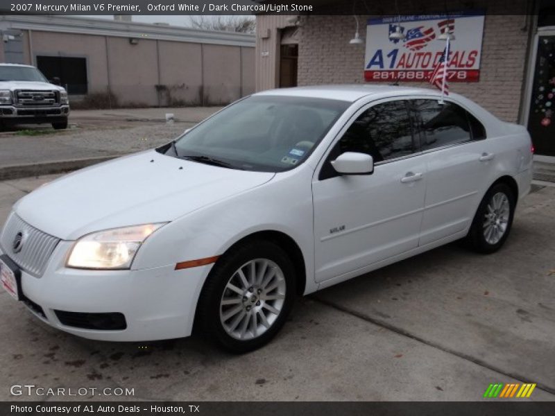 Oxford White / Dark Charcoal/Light Stone 2007 Mercury Milan V6 Premier