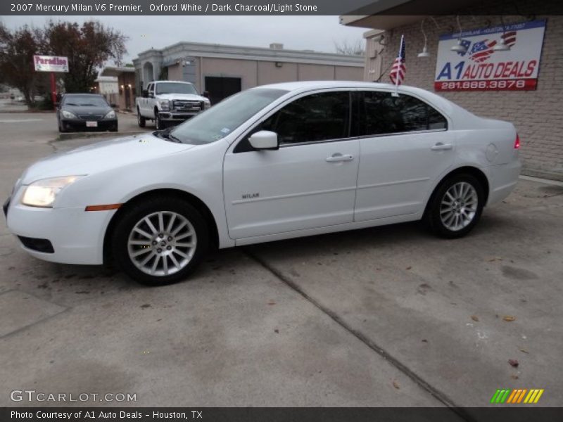 Oxford White / Dark Charcoal/Light Stone 2007 Mercury Milan V6 Premier