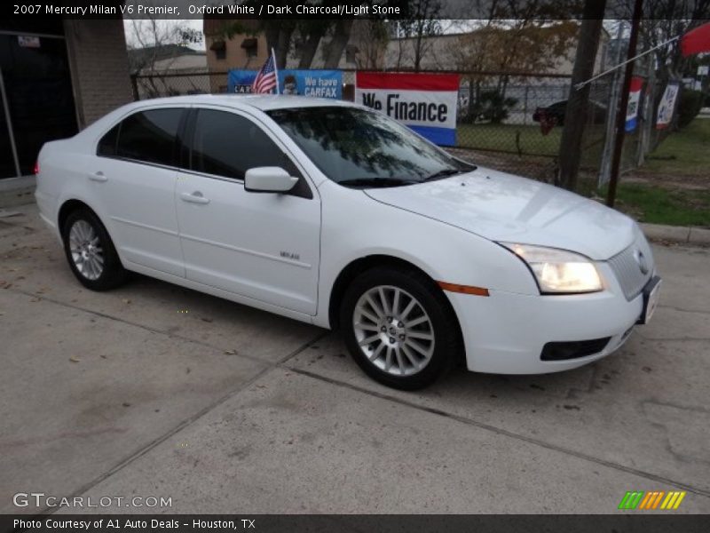 Oxford White / Dark Charcoal/Light Stone 2007 Mercury Milan V6 Premier