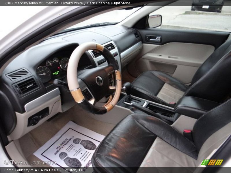 Oxford White / Dark Charcoal/Light Stone 2007 Mercury Milan V6 Premier