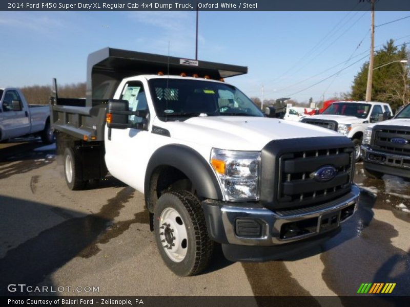 Front 3/4 View of 2014 F450 Super Duty XL Regular Cab 4x4 Dump Truck