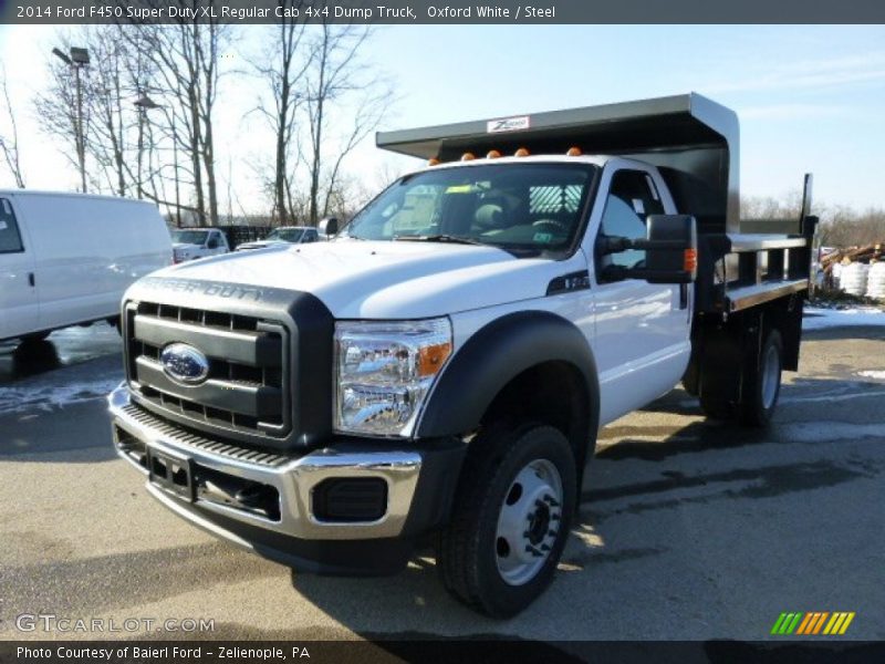 Oxford White / Steel 2014 Ford F450 Super Duty XL Regular Cab 4x4 Dump Truck