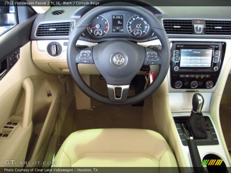 Black / Cornsilk Beige 2013 Volkswagen Passat 2.5L SE
