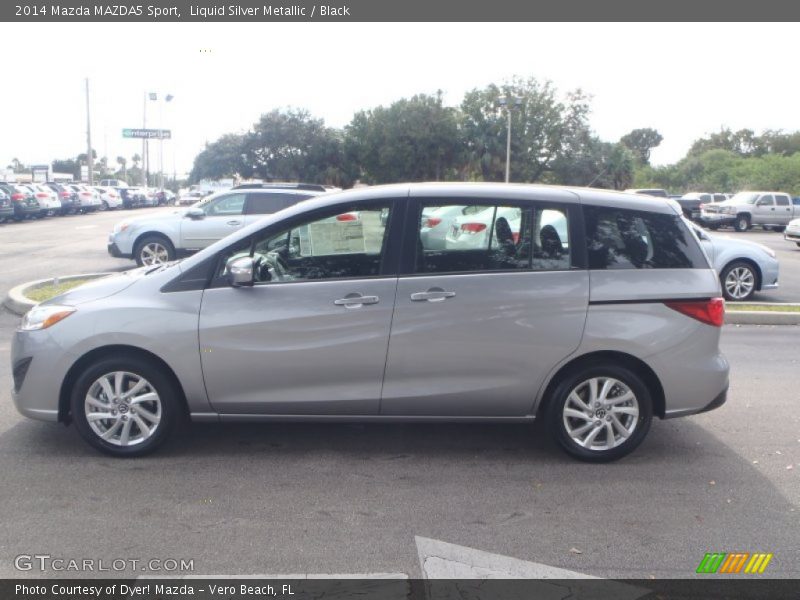 Liquid Silver Metallic / Black 2014 Mazda MAZDA5 Sport