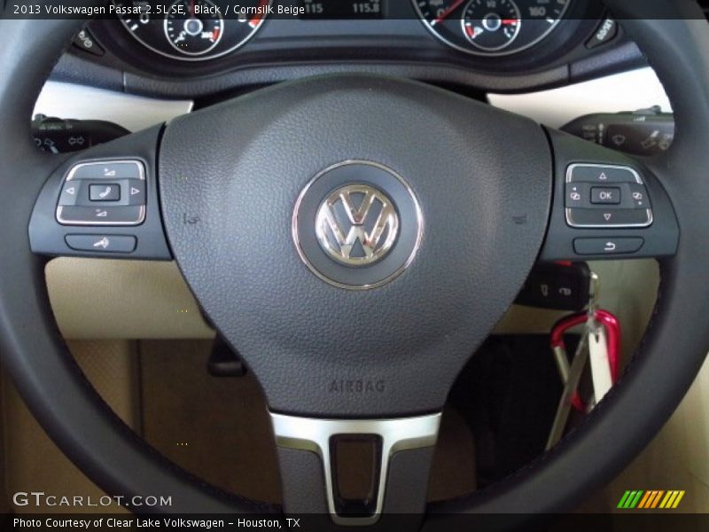 Black / Cornsilk Beige 2013 Volkswagen Passat 2.5L SE