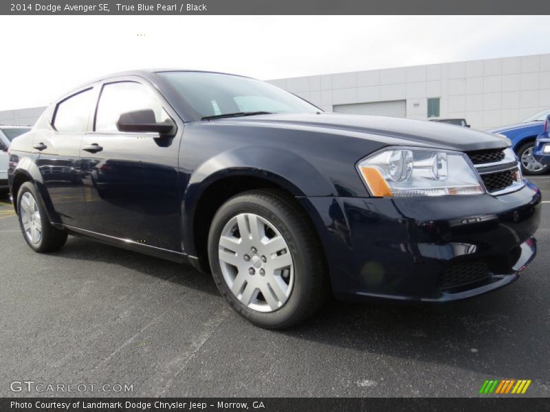 True Blue Pearl / Black 2014 Dodge Avenger SE