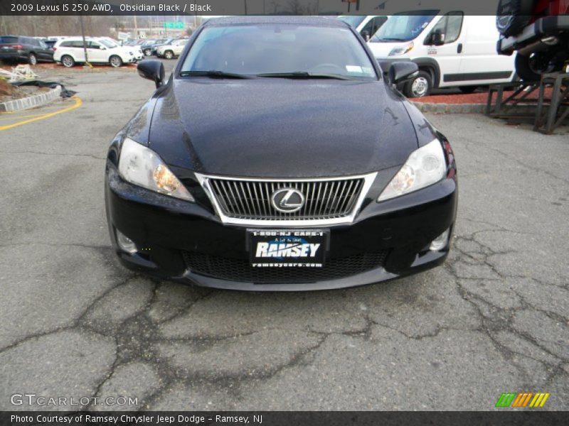 Obsidian Black / Black 2009 Lexus IS 250 AWD