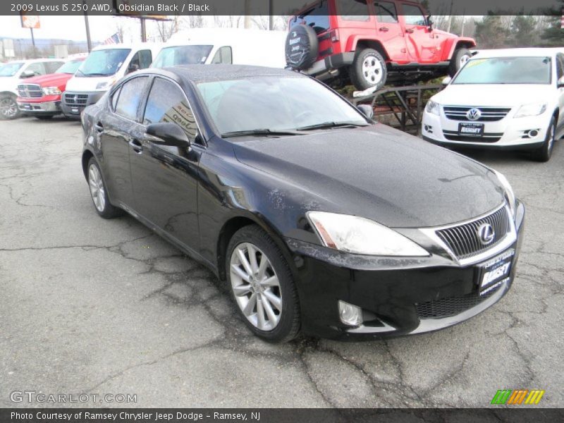 Obsidian Black / Black 2009 Lexus IS 250 AWD