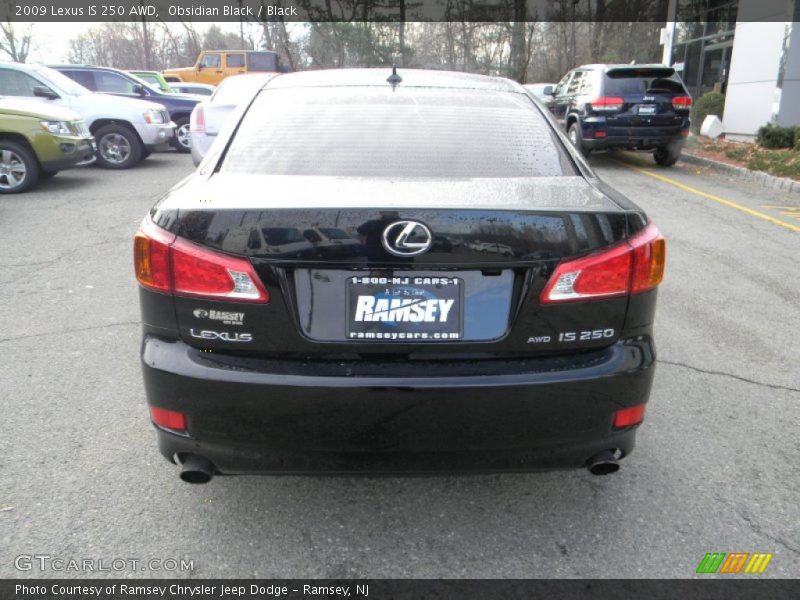 Obsidian Black / Black 2009 Lexus IS 250 AWD