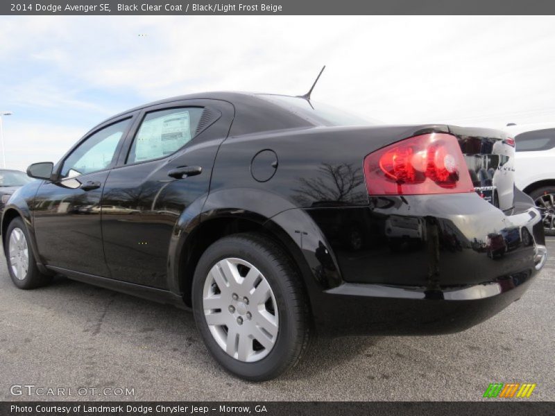 Black Clear Coat / Black/Light Frost Beige 2014 Dodge Avenger SE