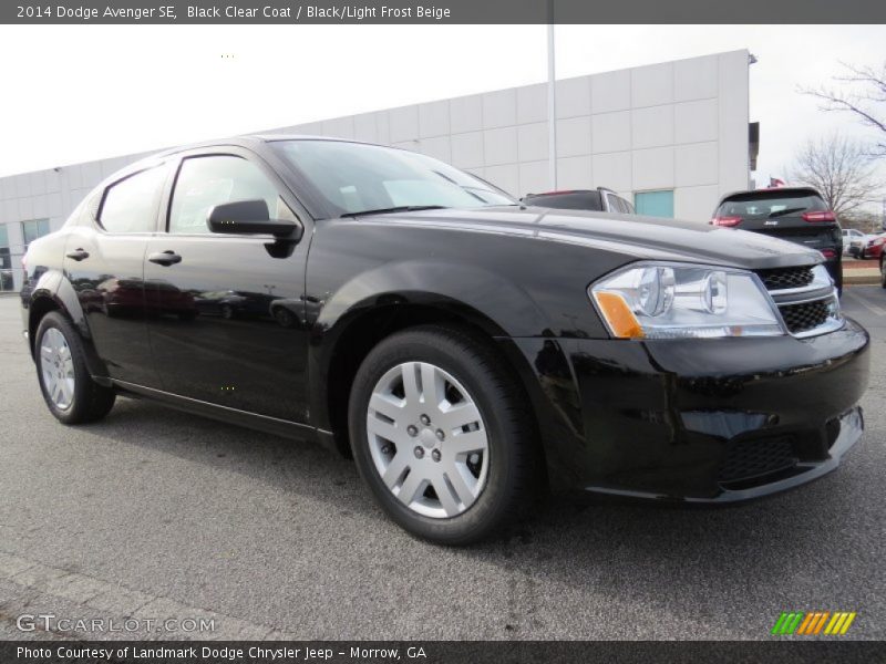 Black Clear Coat / Black/Light Frost Beige 2014 Dodge Avenger SE