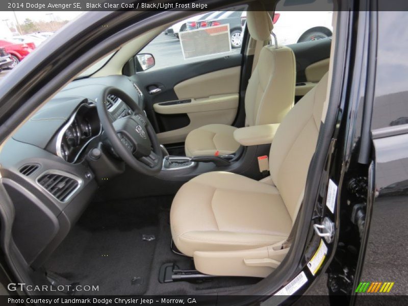 Black Clear Coat / Black/Light Frost Beige 2014 Dodge Avenger SE