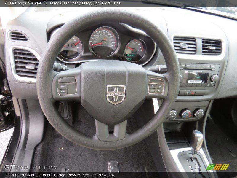 Black Clear Coat / Black/Light Frost Beige 2014 Dodge Avenger SE