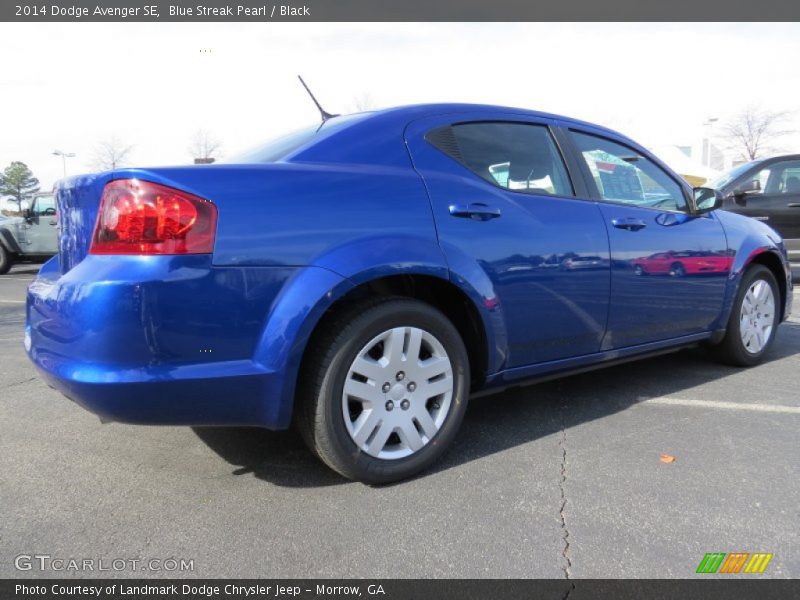 Blue Streak Pearl / Black 2014 Dodge Avenger SE