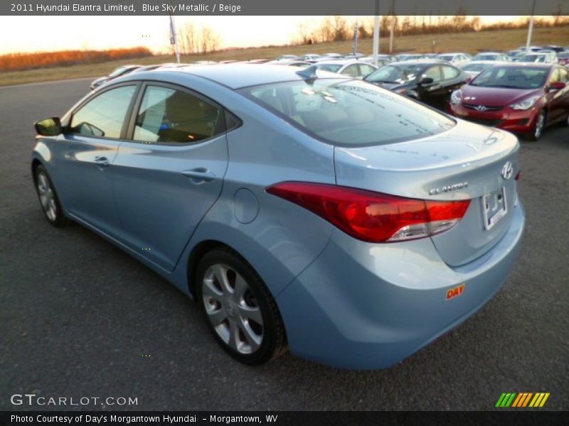 Blue Sky Metallic / Beige 2011 Hyundai Elantra Limited