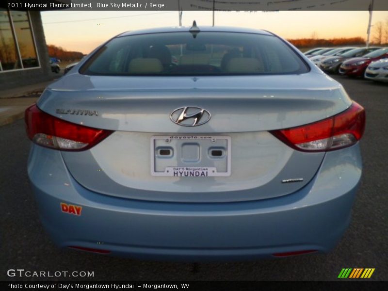 Blue Sky Metallic / Beige 2011 Hyundai Elantra Limited