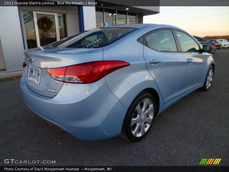 Blue Sky Metallic / Beige 2011 Hyundai Elantra Limited