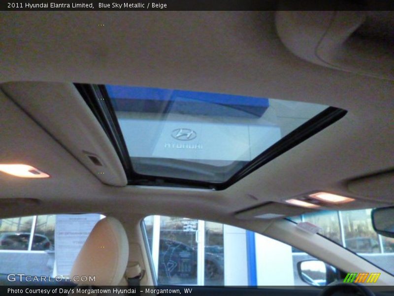 Blue Sky Metallic / Beige 2011 Hyundai Elantra Limited