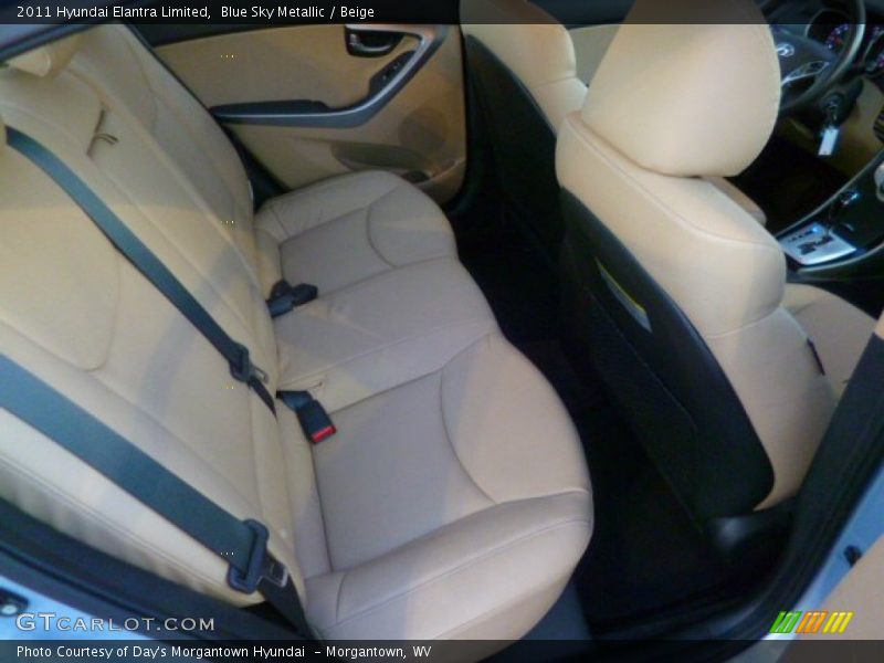 Blue Sky Metallic / Beige 2011 Hyundai Elantra Limited