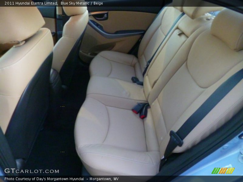 Blue Sky Metallic / Beige 2011 Hyundai Elantra Limited