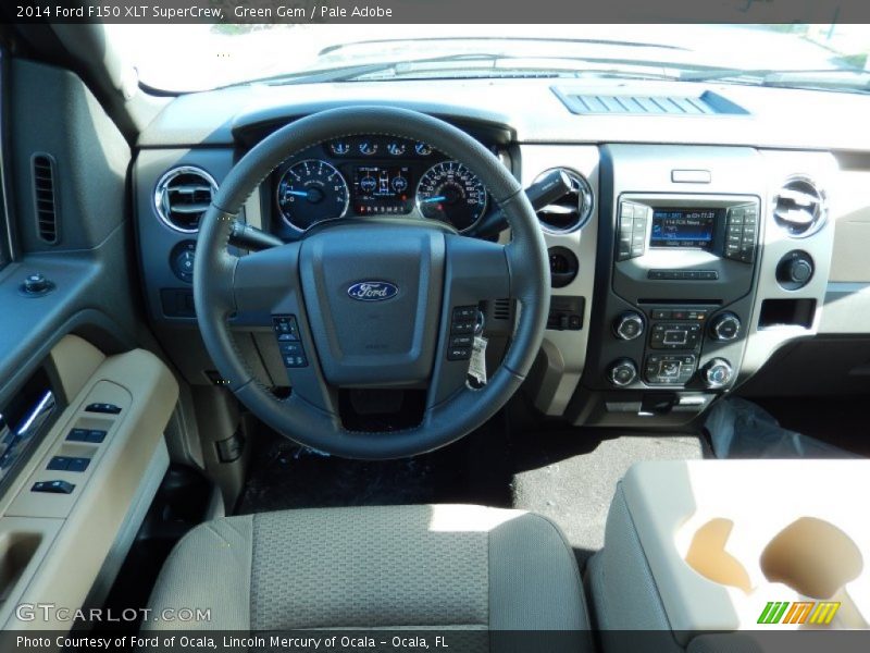 Green Gem / Pale Adobe 2014 Ford F150 XLT SuperCrew