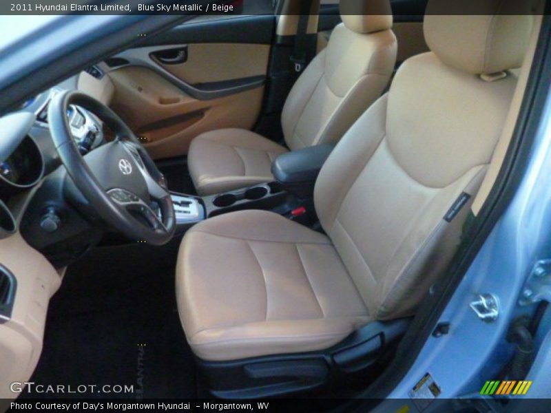 Blue Sky Metallic / Beige 2011 Hyundai Elantra Limited