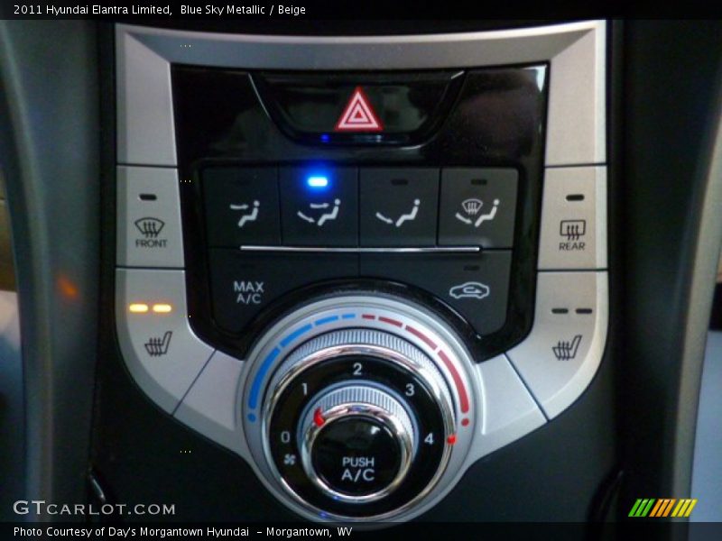 Blue Sky Metallic / Beige 2011 Hyundai Elantra Limited