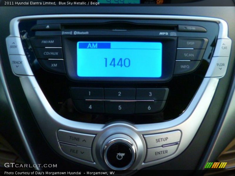 Blue Sky Metallic / Beige 2011 Hyundai Elantra Limited