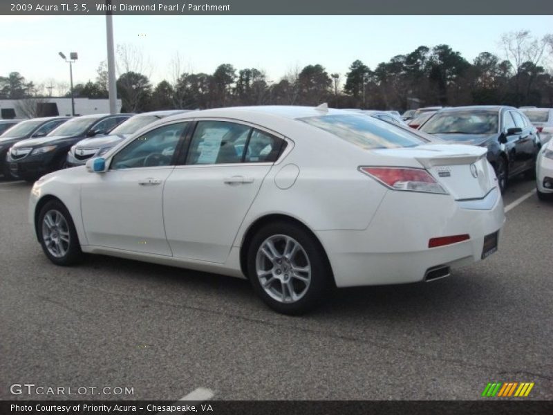White Diamond Pearl / Parchment 2009 Acura TL 3.5