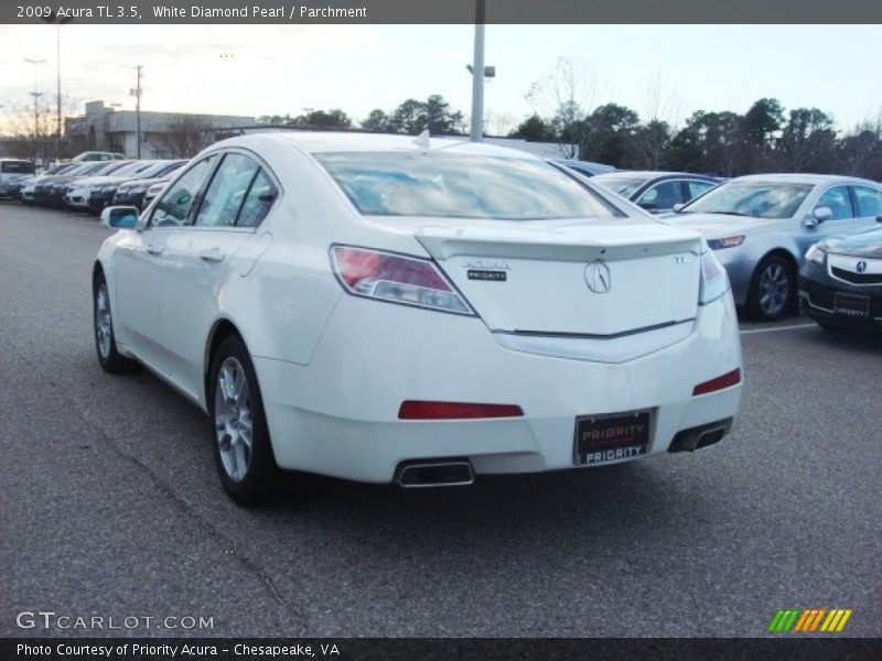 White Diamond Pearl / Parchment 2009 Acura TL 3.5