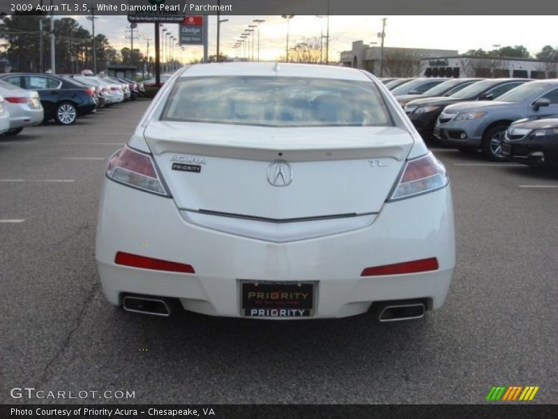 White Diamond Pearl / Parchment 2009 Acura TL 3.5