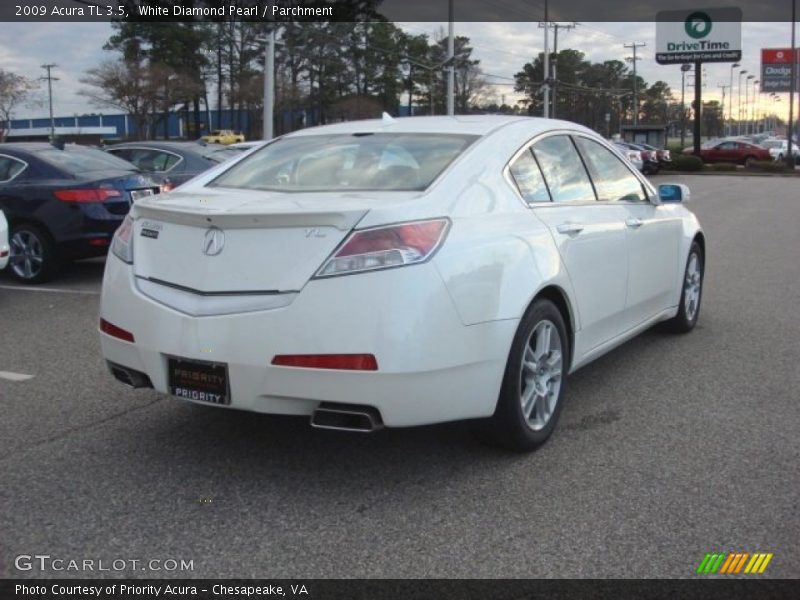 White Diamond Pearl / Parchment 2009 Acura TL 3.5