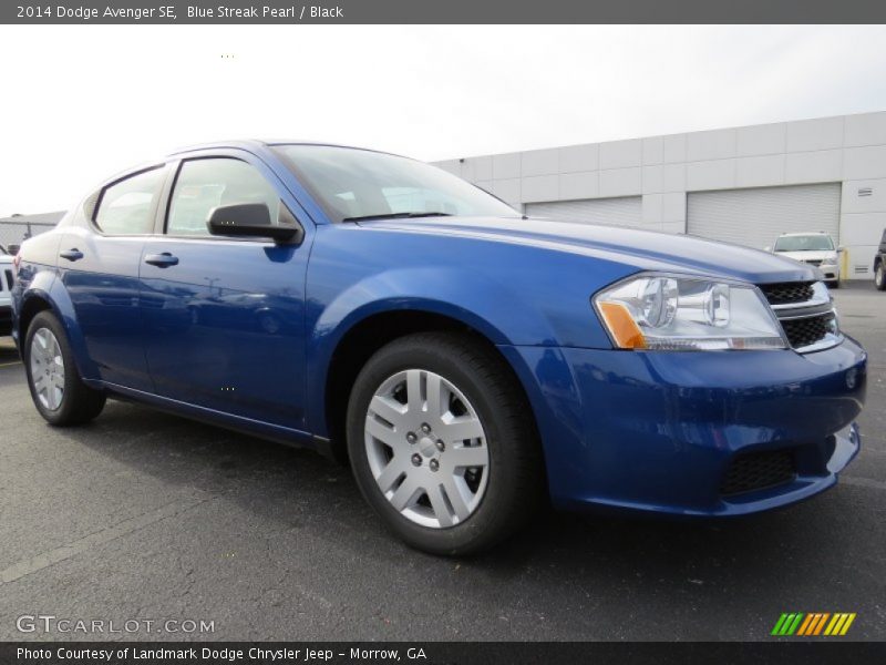 Blue Streak Pearl / Black 2014 Dodge Avenger SE