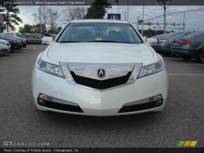White Diamond Pearl / Parchment 2009 Acura TL 3.5