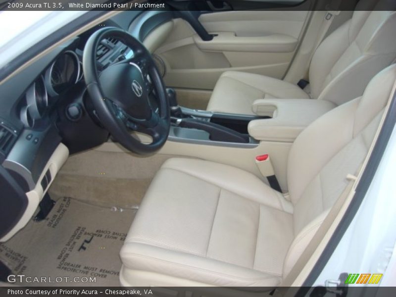 White Diamond Pearl / Parchment 2009 Acura TL 3.5