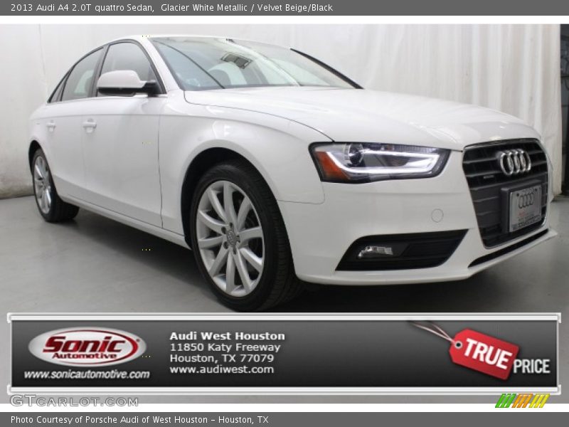 Glacier White Metallic / Velvet Beige/Black 2013 Audi A4 2.0T quattro Sedan