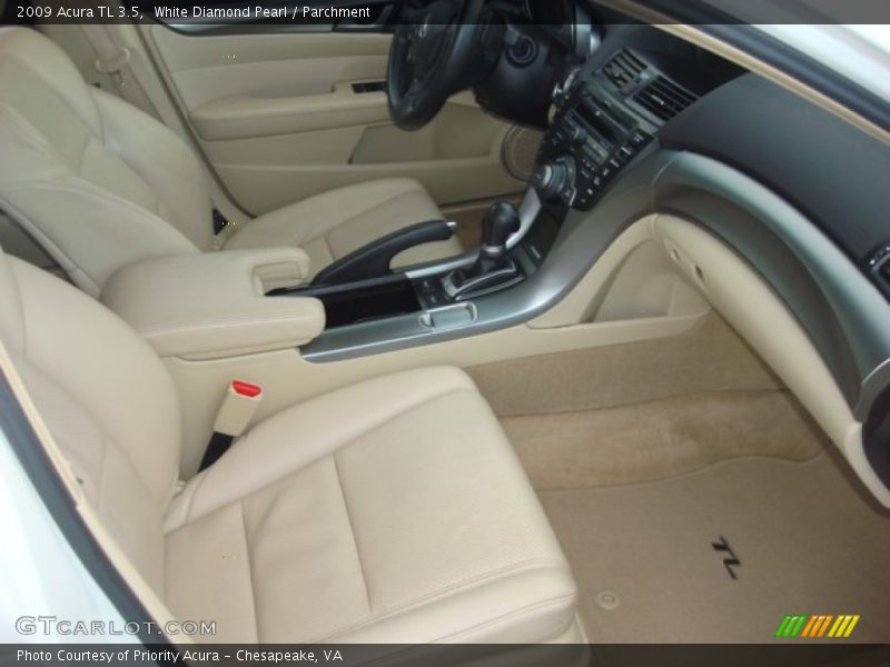 White Diamond Pearl / Parchment 2009 Acura TL 3.5