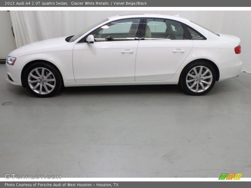 Glacier White Metallic / Velvet Beige/Black 2013 Audi A4 2.0T quattro Sedan