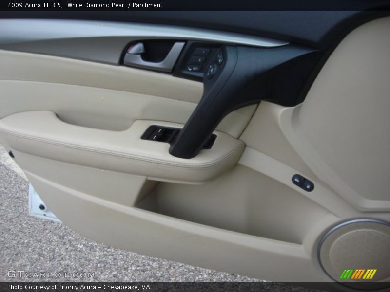 White Diamond Pearl / Parchment 2009 Acura TL 3.5